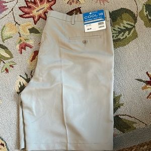 Brand new with tags Haggar cool 18 quick dry shorts, 44”, flat front stone khaki